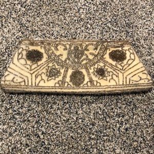 Silver / gray sequin clutch